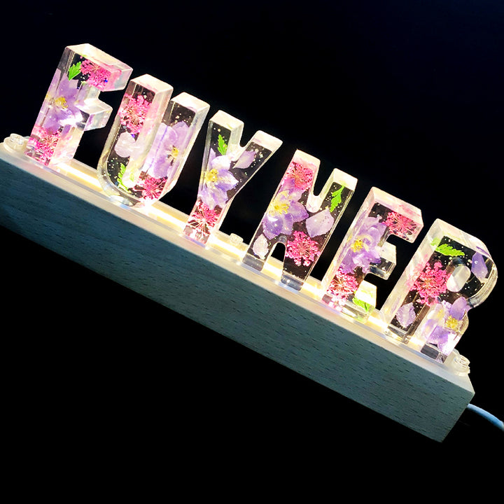 Custom Letter Lights, Floral Night Light For Couples, Friends - Oarse