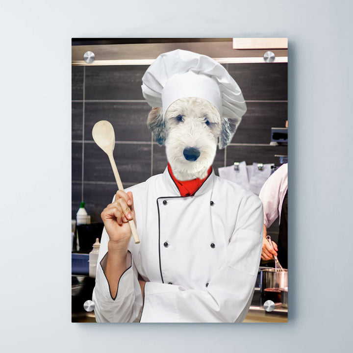 Personalized Pet Memorial Photo Canvas Wall Art with Dog Portraits- The Chef Canvas Print - OARSE