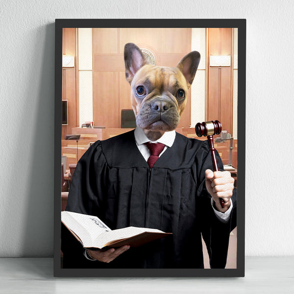 Pet Canvas Prints with Dog Photo Personalized Pet Memorial Gift- The Judge - OARSE