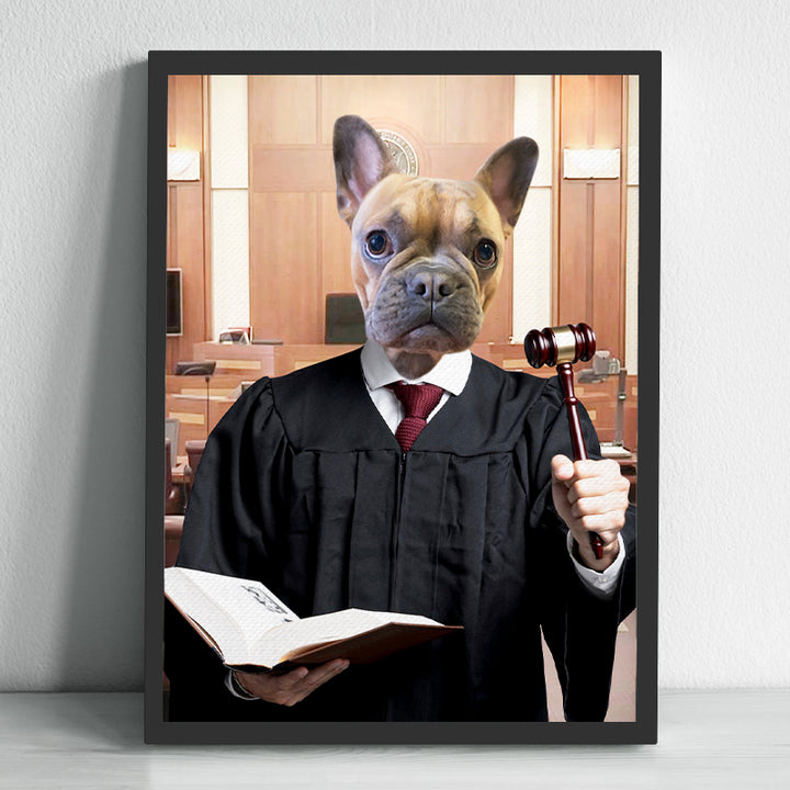 Pet Canvas Prints with Dog Photo Personalized Pet Memorial Gift- The Judge - OARSE