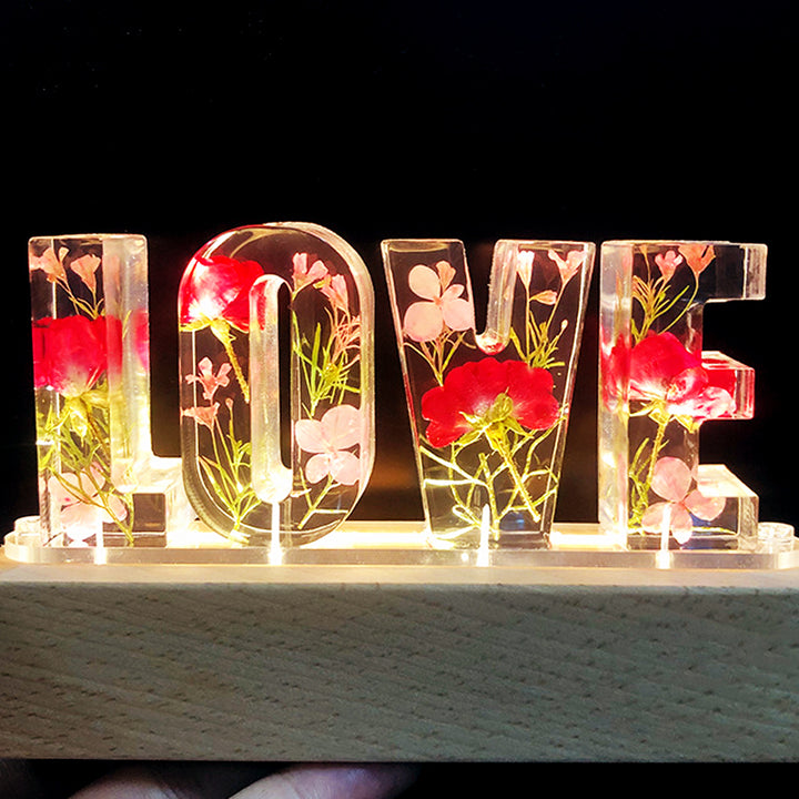Custom Letter Lights, Floral Night Light For Couples, Friends - Oarse
