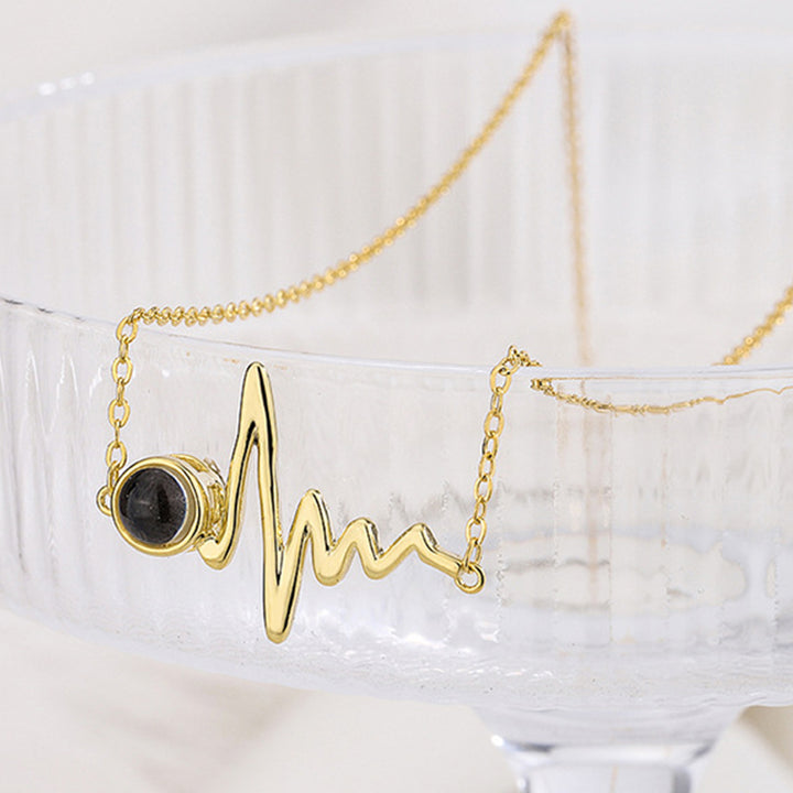Custom ekg necklace Clearance