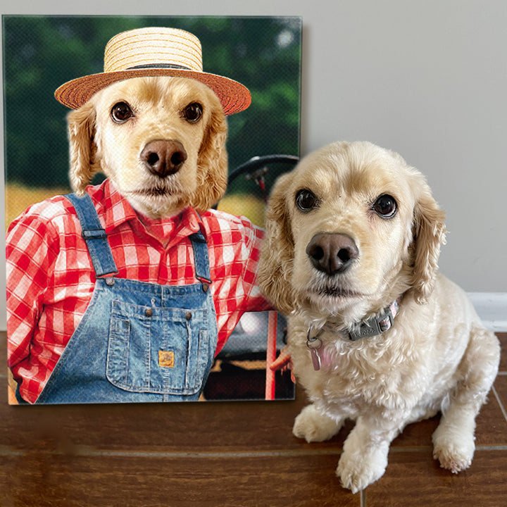 The Farmer Personalized Pet Canvas Art - Oarse