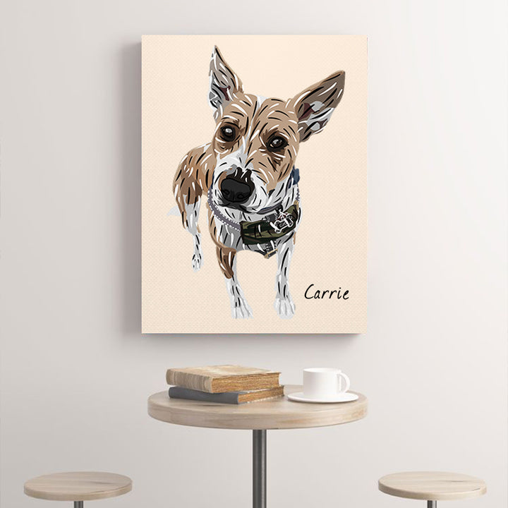 Custom Pet Portrait Art Painting Canvas - Oarse