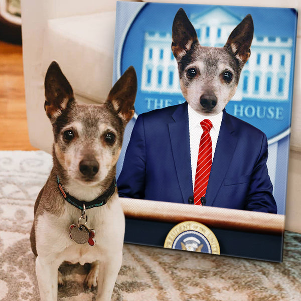 Personalized Pet President Canvas - Oarse