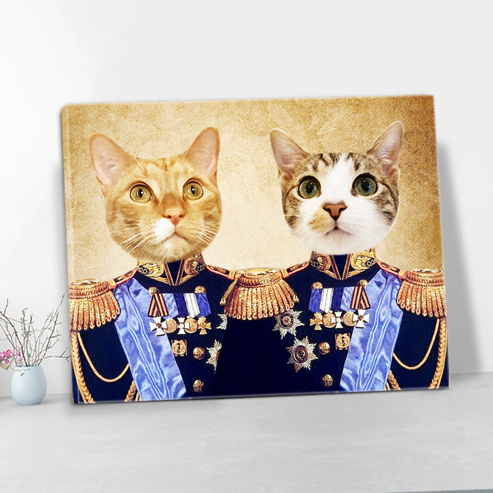 The Brothers In Arms Pet Military Portraits, Custom Pet And Owner Painting - Oarse