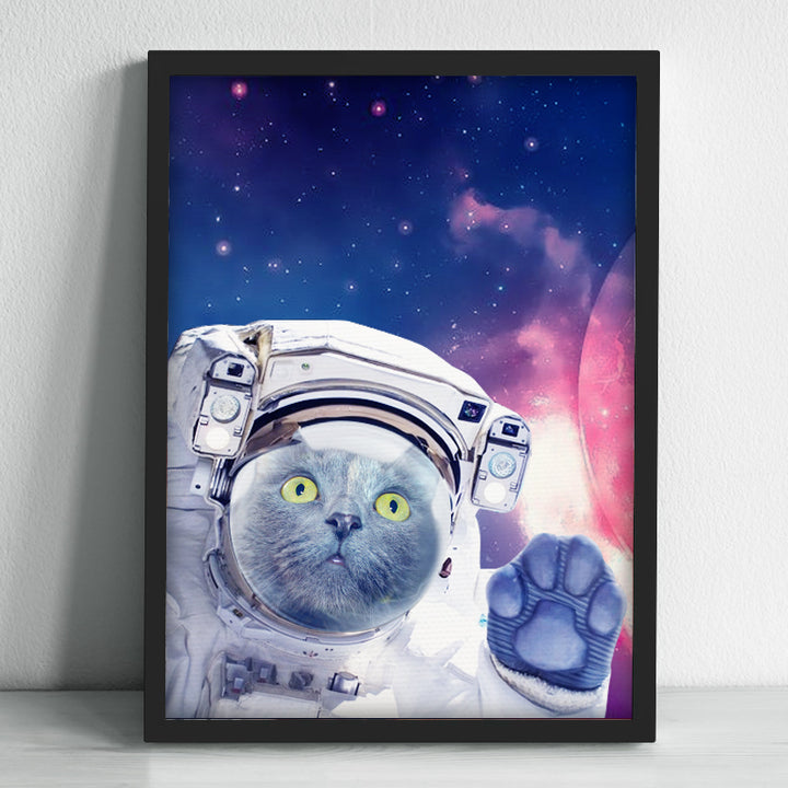 Custom Pet Portrait Canvas with Pet Photos Painting for Your Loved Dog - The Astronaut - OARSE