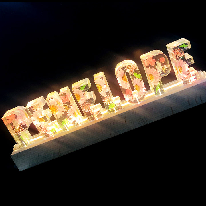 Custom Letter Lights, Floral Night Light For Couples, Friends - Oarse