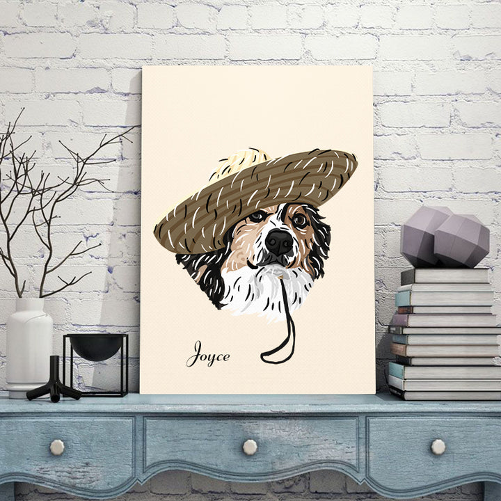 Custom Pet Portrait Art Painting Canvas - Oarse