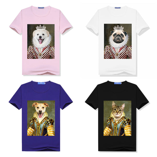 The Queen Personalized Pet Photo T Shirt For Women - Oarse