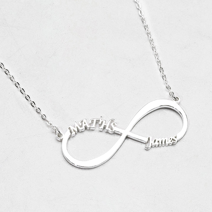 Personalized Infinity Necklace Infinity Two Name Necklace - Oarse