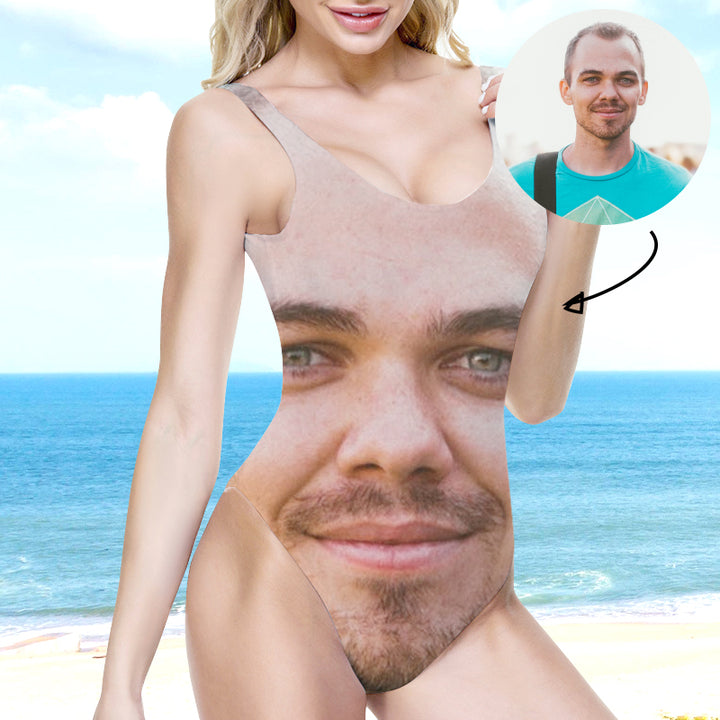 Personalized Bathing Suit With Husbands Face - Oarse