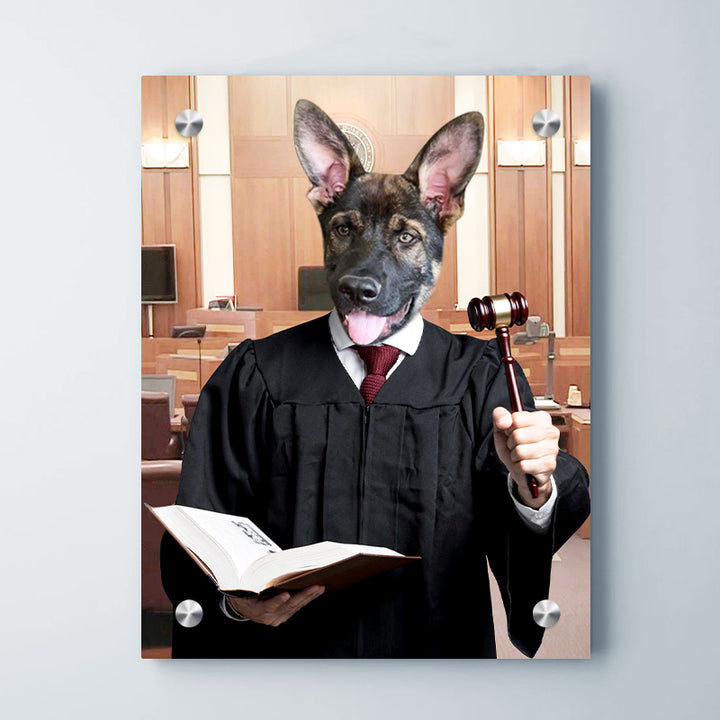 Pet Canvas Prints with Dog Photo Personalized Pet Memorial Gift- The Judge - OARSE