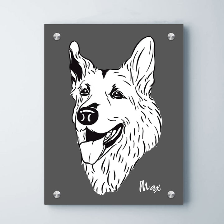 Personalized Pet Portrait Canvas Prints Custom Black and White Wall Art - OARSE
