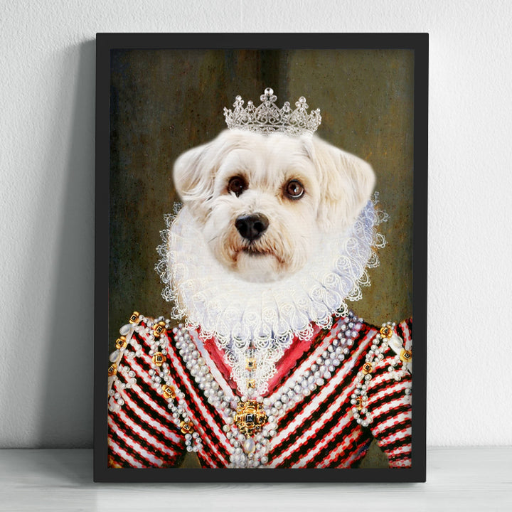 Personalized Pet Renaissance Painting Portrait Canvas Prints with Dog Photo - The Queen - OARSE