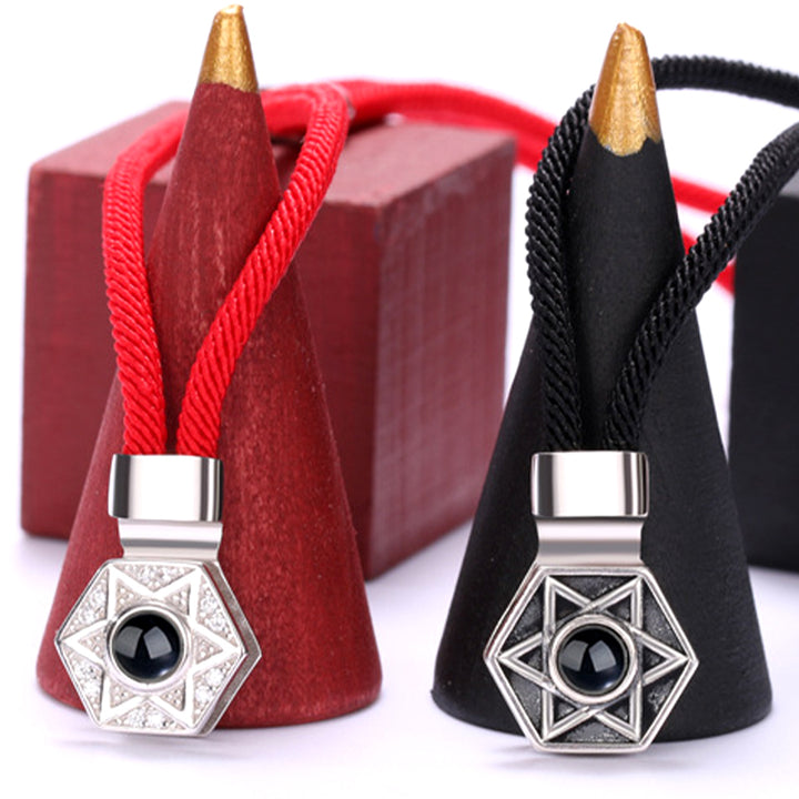 Star Of David Photo Projection Bracelet For Him And Her Custom Matching Bracelets S925 - Oarse