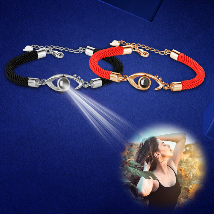 Eyes Personalized Photo Projection Bracelet Love Bracelets For Couples, Two Bracelet - Oarse
