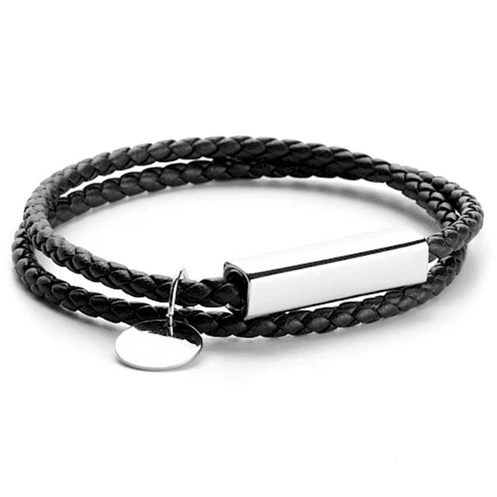 Personalized Leather Coordinate Bracelet Longitude And Latitude Bracelets For Couples - Oarse