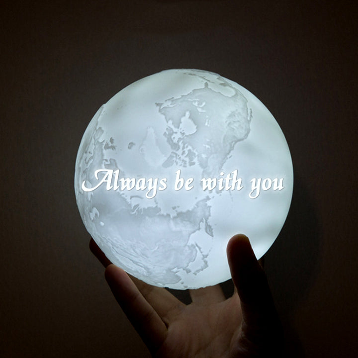 Custom Photo Engraved Planets Moon Lamp - Oarse