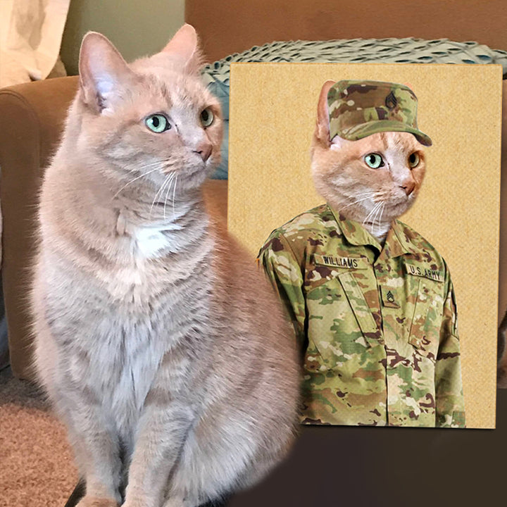 Custom Soldier Pet Portrait - Oarse