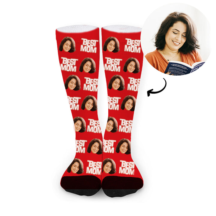 Custom Best Mom Ever Mother's Day Face Socks - Oarse