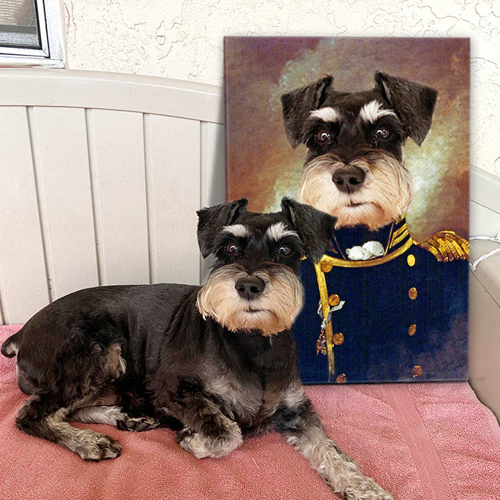 Custom The Admiral Pet Portrait Canvas - Oarse