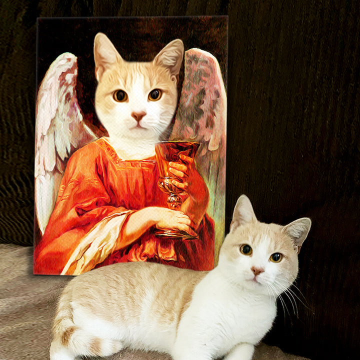 Personalized Pet Canvas Art Angel Portrait - Oarse