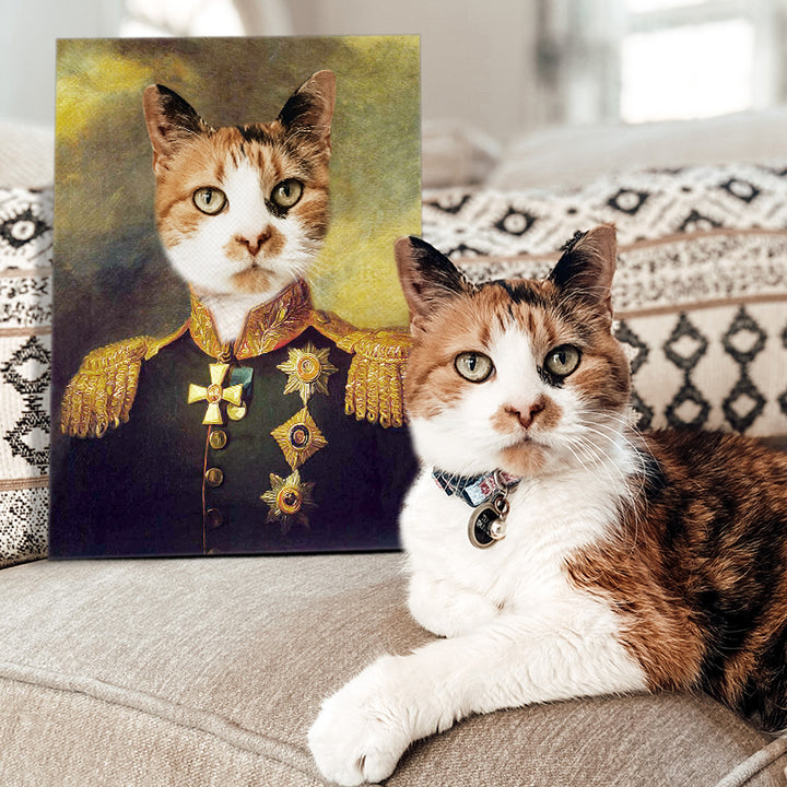 Custom The Captain Pet Paintings Canvas - Oarse