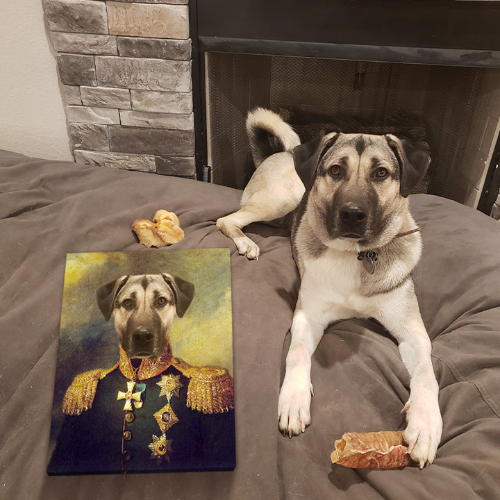 Custom The Captain Pet Paintings Canvas - Oarse