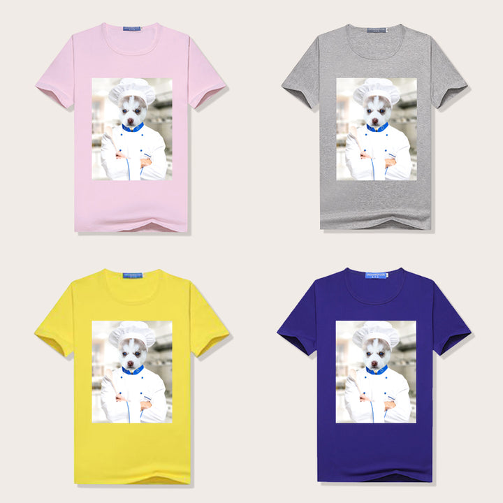 The Chef Portrait Custom Pet Women T Shirt - Oarse
