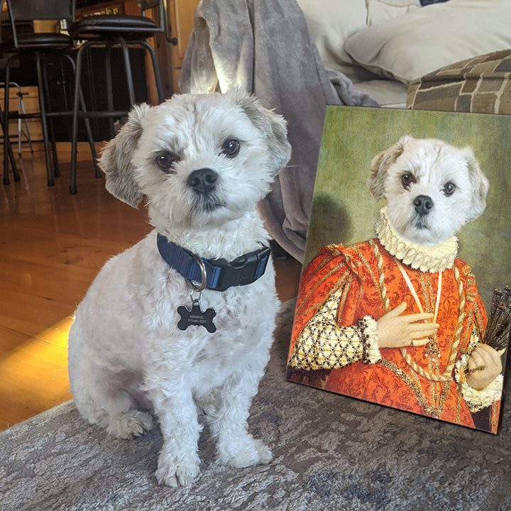 Custom The Dame Pet Portrait Canvas - Oarse