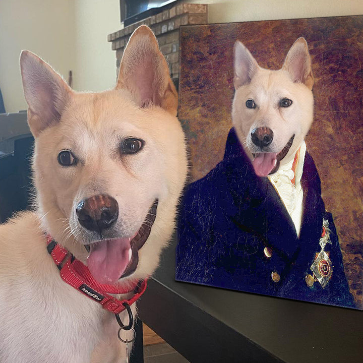 Custom Victorian Prince Pet Portrait Canvas - Oarse