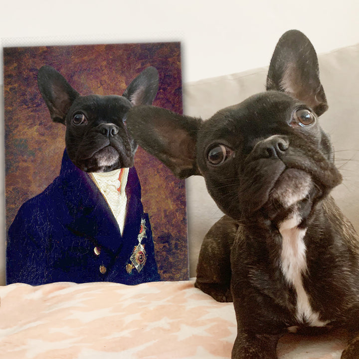 Custom Victorian Prince Pet Portrait Canvas - Oarse