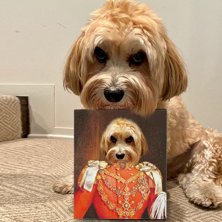 Custom Victorian Prince Pet Portrait Canvas - Oarse