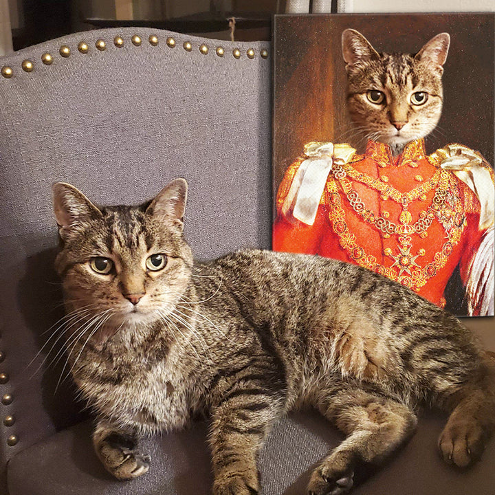 Custom Victorian Prince Pet Portrait Canvas - Oarse