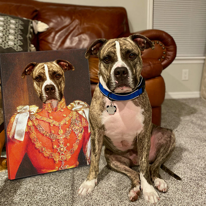 Custom Victorian Prince Pet Portrait Canvas - Oarse