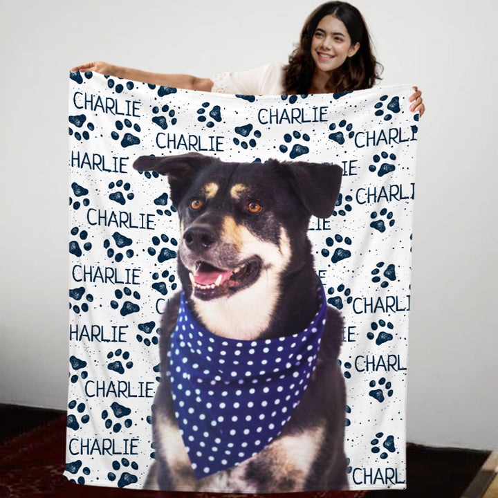 Custom Pet Portrait Blanket Personalized Pet Memorial Blanket with Photo for Loss of Dog, Cat - OARSE