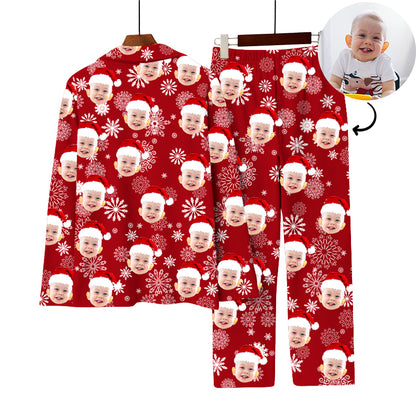 Custom Christmas Pajamas Xmas Snowflake Pj Pants With Face On Them - Oarse