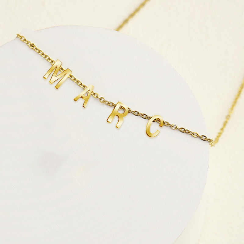 Dangle Letter Name Necklace, Necklace Name Design - OARSE