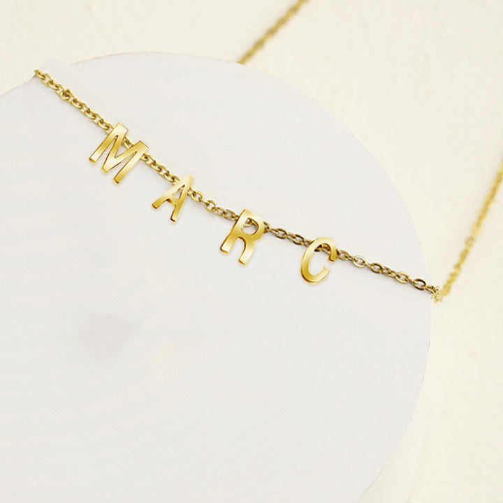 Dangle Letter Name Necklace, Necklace Name Design - OARSE