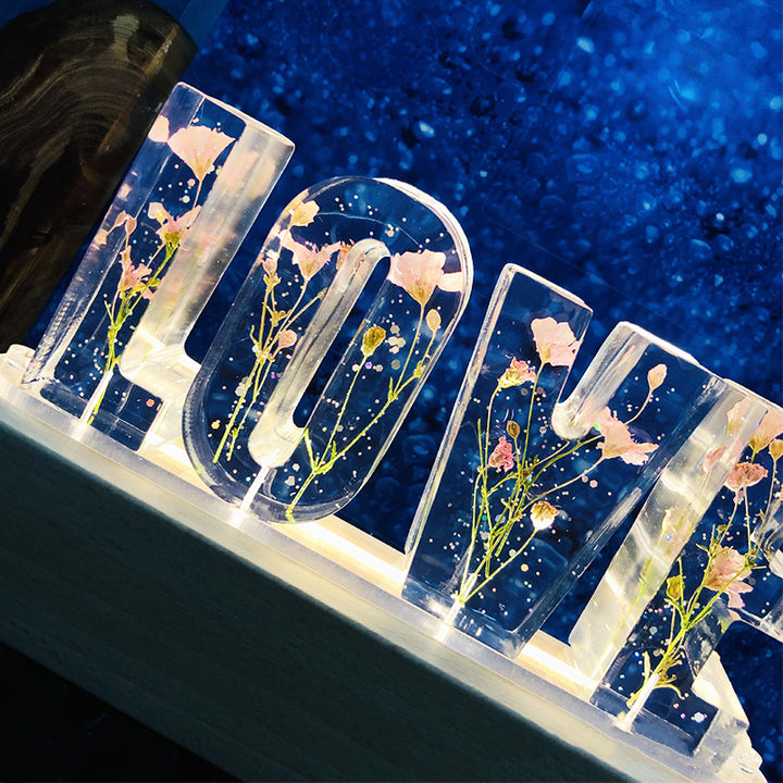 Custom Letter Lights, Floral Night Light For Couples, Friends - Oarse