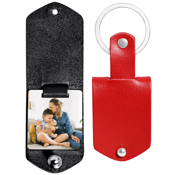 Leather Custom Keychain Picture, Personalized Keychains With Pictures - OARSE