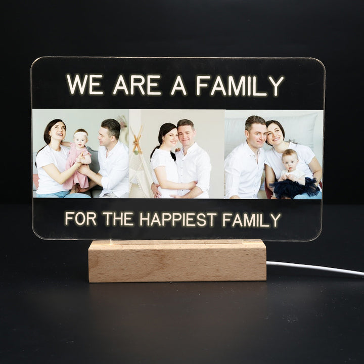 Personalized Photo Night Light, Customize Lamp Gift For Mom, Dad - Oarse