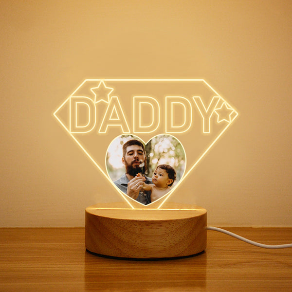 Custom Photo Light, Daddy Photo Night Light - Oarse