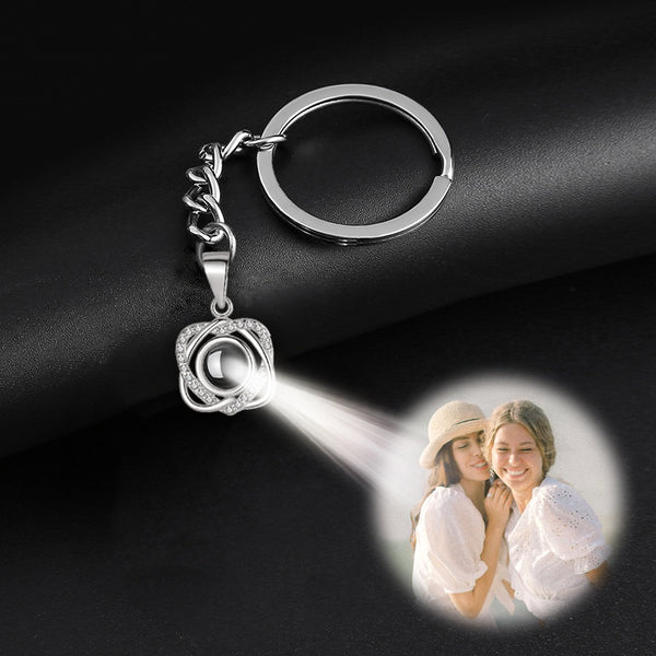 Heart Projection Keychain For Him, Her - Oarse