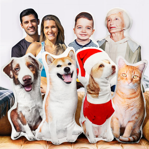 Personalized Pet Shaped Pillow Made from Original Photo with You Look Like Your Dog - OARSE