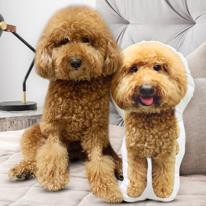 Personalized Pet Shaped Pillow Made from Original Photo with You Look Like Your Dog - OARSE