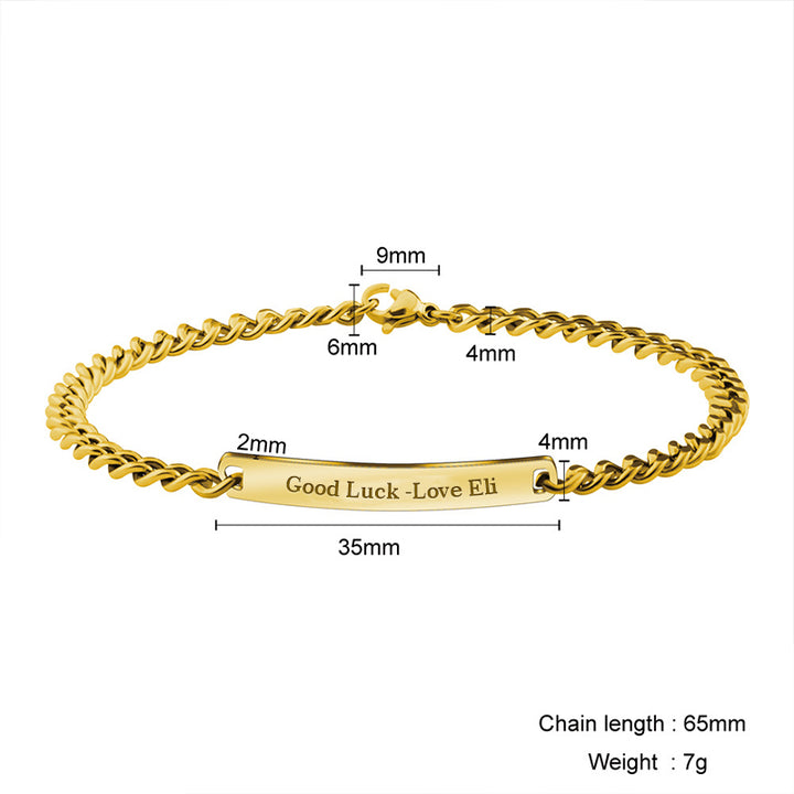 Personalized Charm Bracelets, Engraved Bracelets For Couples - OARSE