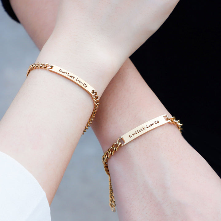 Personalized Charm Bracelets, Engraved Bracelets For Couples - OARSE