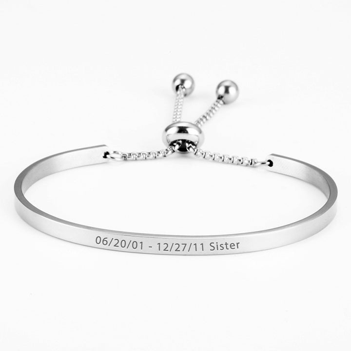 Stainless Steel Bracelets Engraved, Stretch Personalized Id Bracelets - OARSE